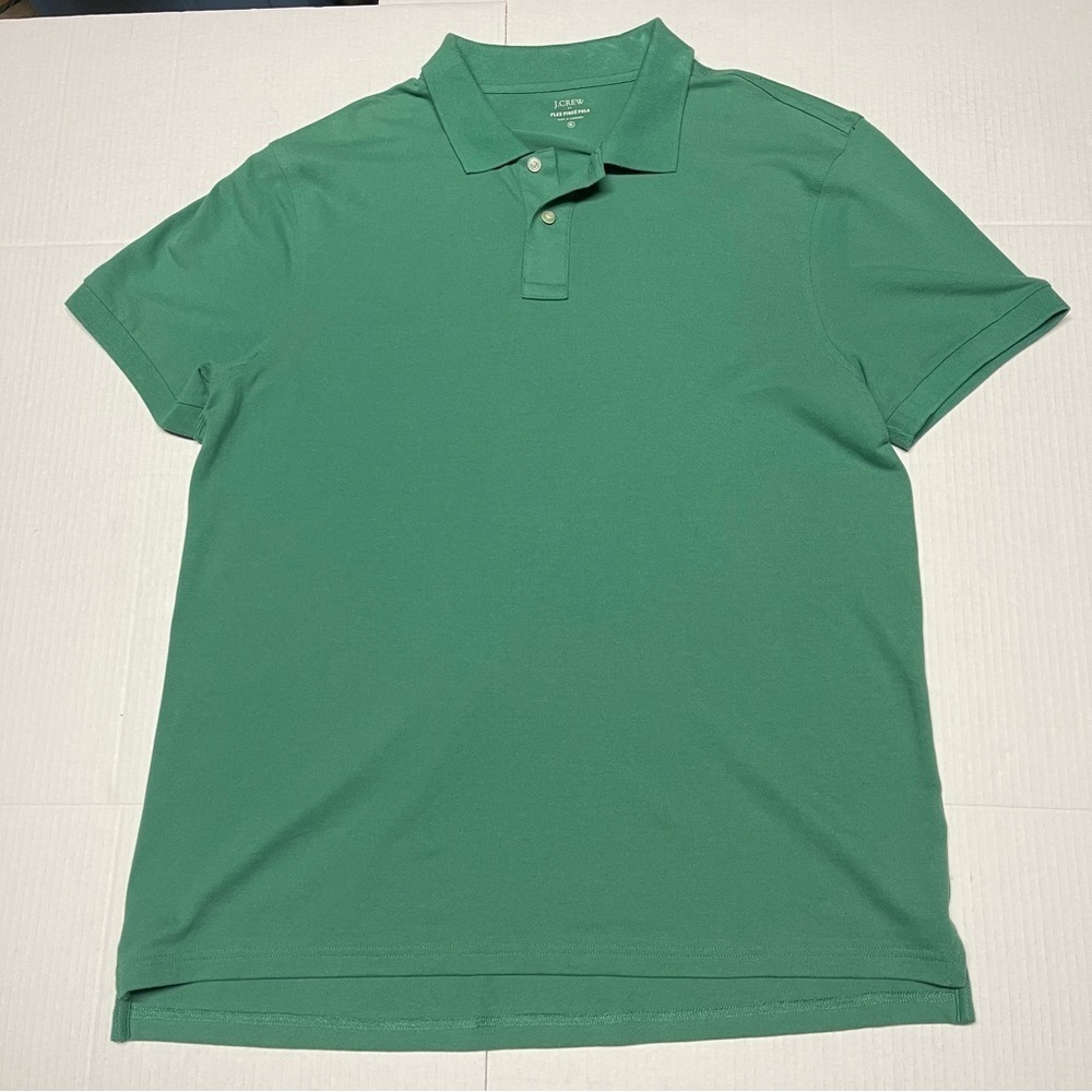 J.Crew Men’s Green XL Flex Pique Polo Shirt